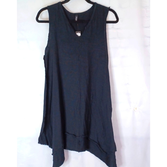michelle by commune Tops - Distressed Y2K black tank top in size Small by Michelle by Commune